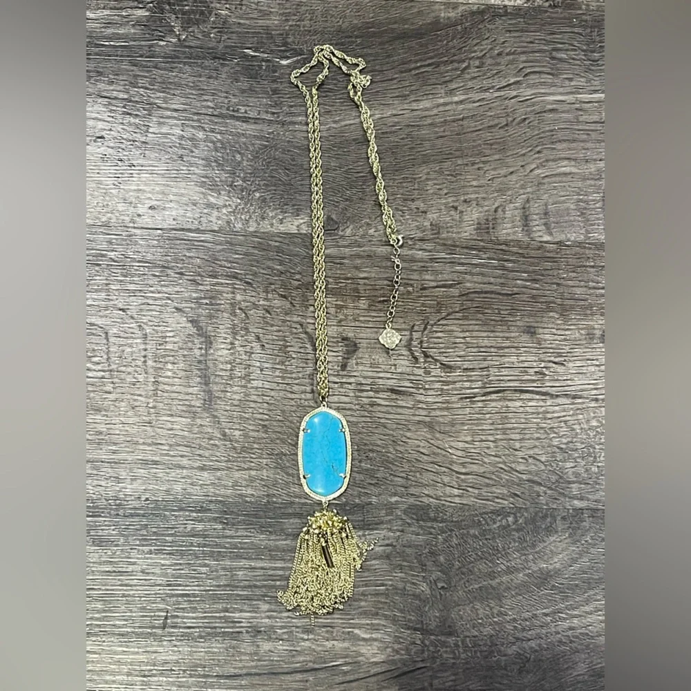 Kendra Scott‎ Gold Necklace with Turquoise Pendant